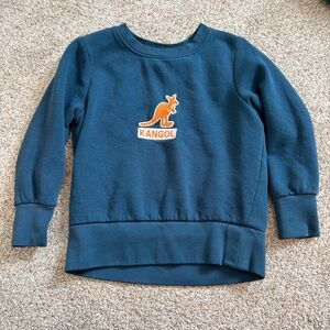 Kangol crewneck for little kids navy with orange logo toddler size 3 British